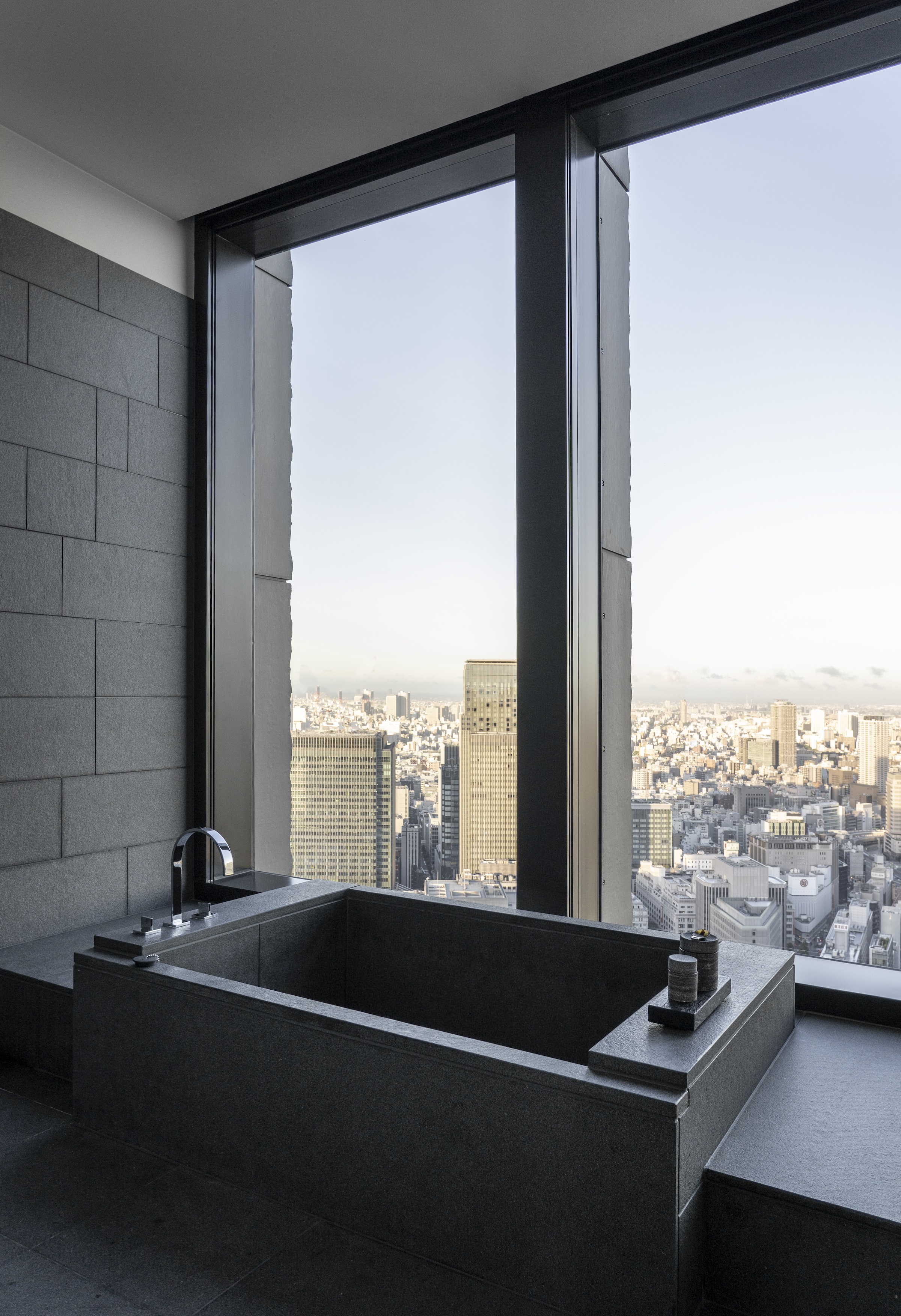 Aman Tokyo Bath View — Modern Luxury Hotel Tokyo — Softer Volumes