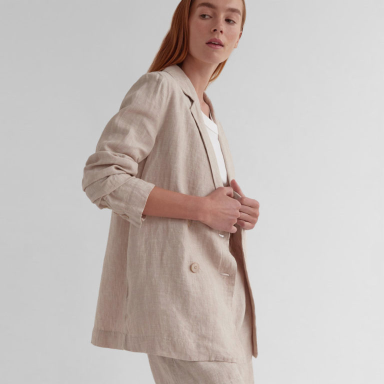 Assembly Label Ari Double Breasted Linen Jacket