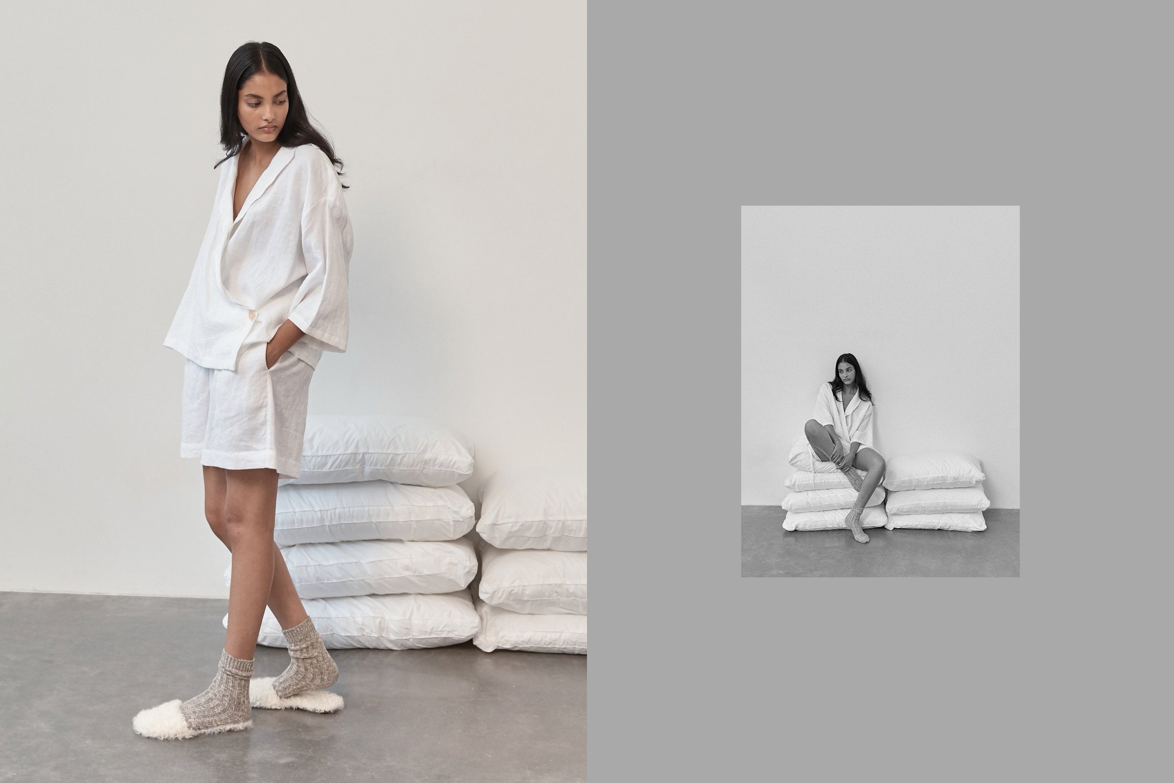 Deiji Studios Asymmetric Linen Pyjamas | Softer Volumes Christmas Gift Guide