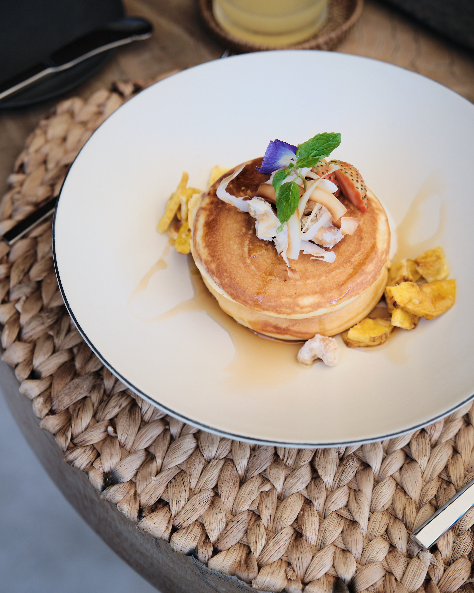 Banana Pancakes at Embers at Bisma Eight in Ubud Bali