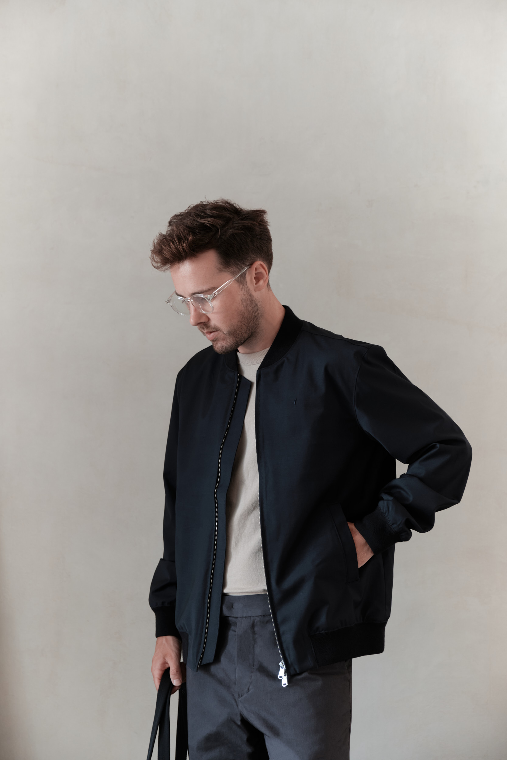 Softer Volumes - L'Estrange Hydrowool Bomber Jacket 