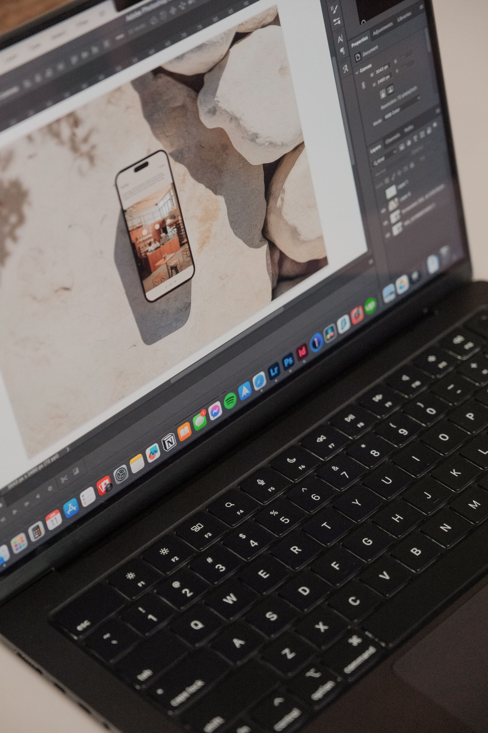 Photoshop on MacBook Pro with M3 for creative professionals